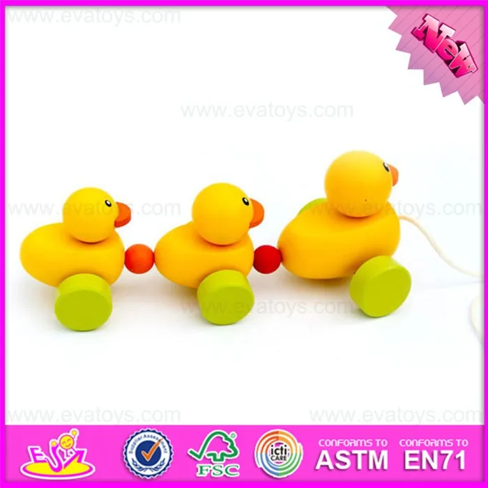 Top Sale Kids Wooden Yellow Duck Toy With String W05b146 Buy Yellow
