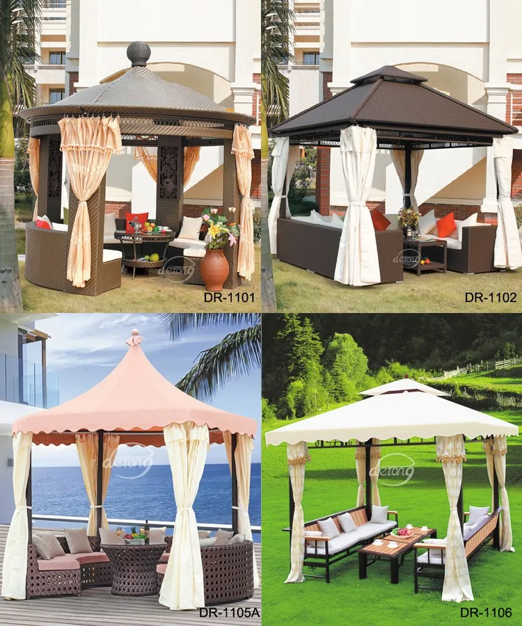 Rattan Gazebo Tent Wicker House Outdoor Furniture Garden Set Outdoor Gazebo Buy Wicker House