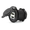 Waterproof USB Charger Adapter Socket 12-24V Outlet Power Jack Marine Motorcycles With LED Indicator