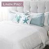 LinenPro Cheap Cross Stitch Bed Sheet 100% Cotton King Size Flat Bed Sheet