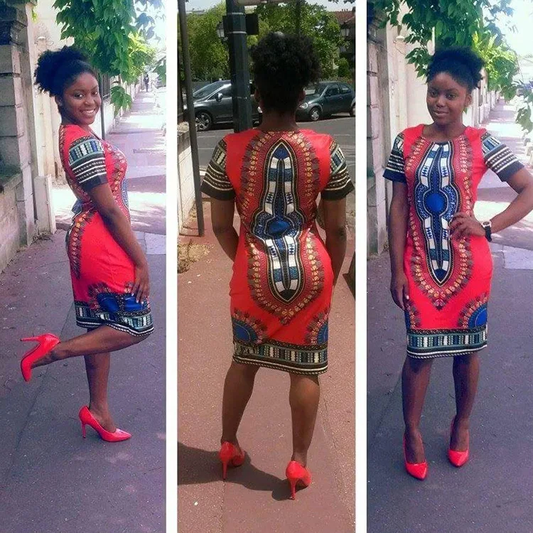 dashiki bodycon dress