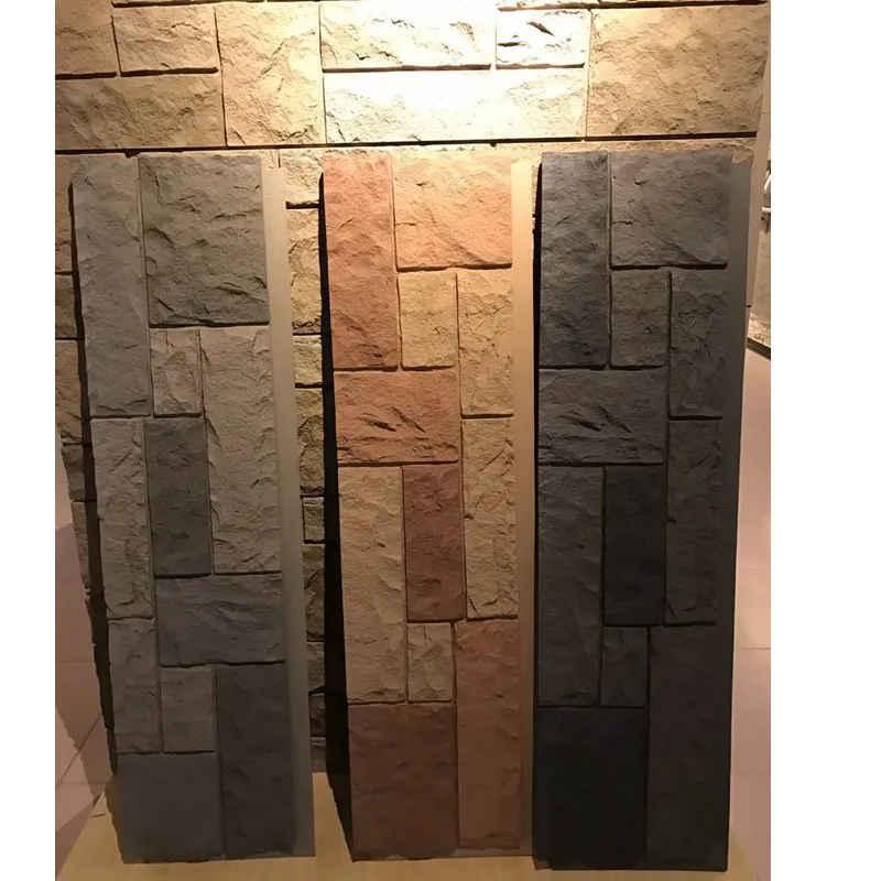 Pu Grey Brick Wall Panels Faux Stone Panels For Interior And Exterior