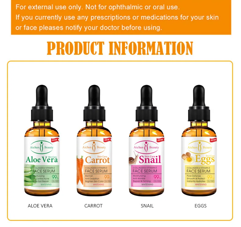 skin care carrot face serum
