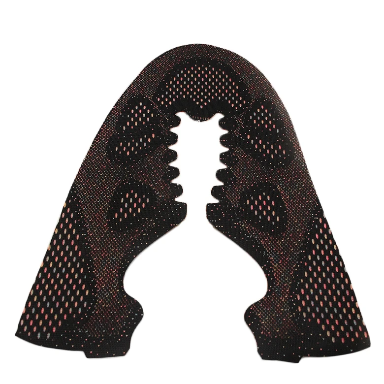 Durable polyester semi finished colorful mesh jacquard running vamp fabric shoe upper knitted