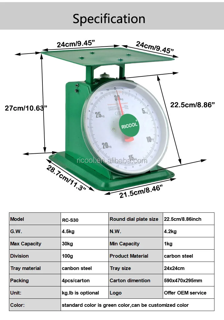 30kg/66lb Mechanical Spring Weighing Scale Buy Soring Scale 30kg