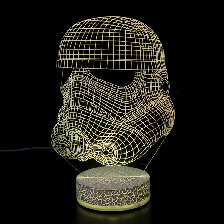 New products colorful 3d illusion night light bedroom table led lamp