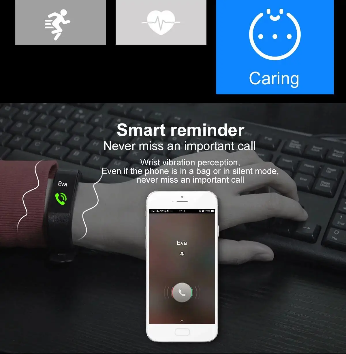 Hot sale support blood pressure heart rate for smart android mobile phone 115 plus smart watch bracelet