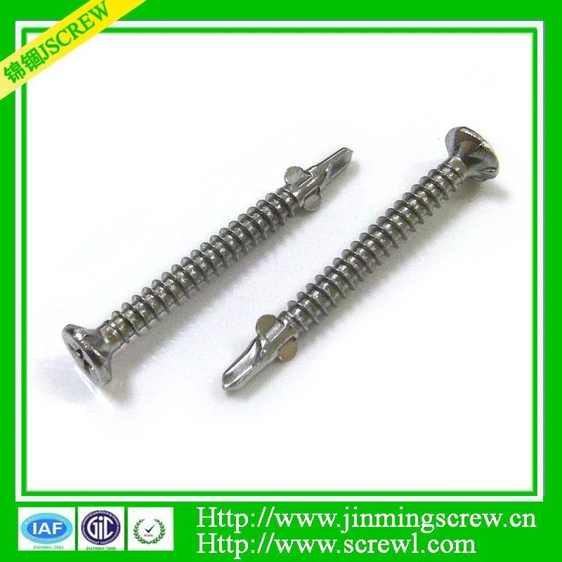 Phillips Flat Head With Nibs Self Drilling Cement Board Screws With