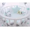 Baby Braided Crib Bumpers Long Knot Pillow Cushion,Nursery Bedding Cot Safety Fence Stroller Bumpers Room Decor