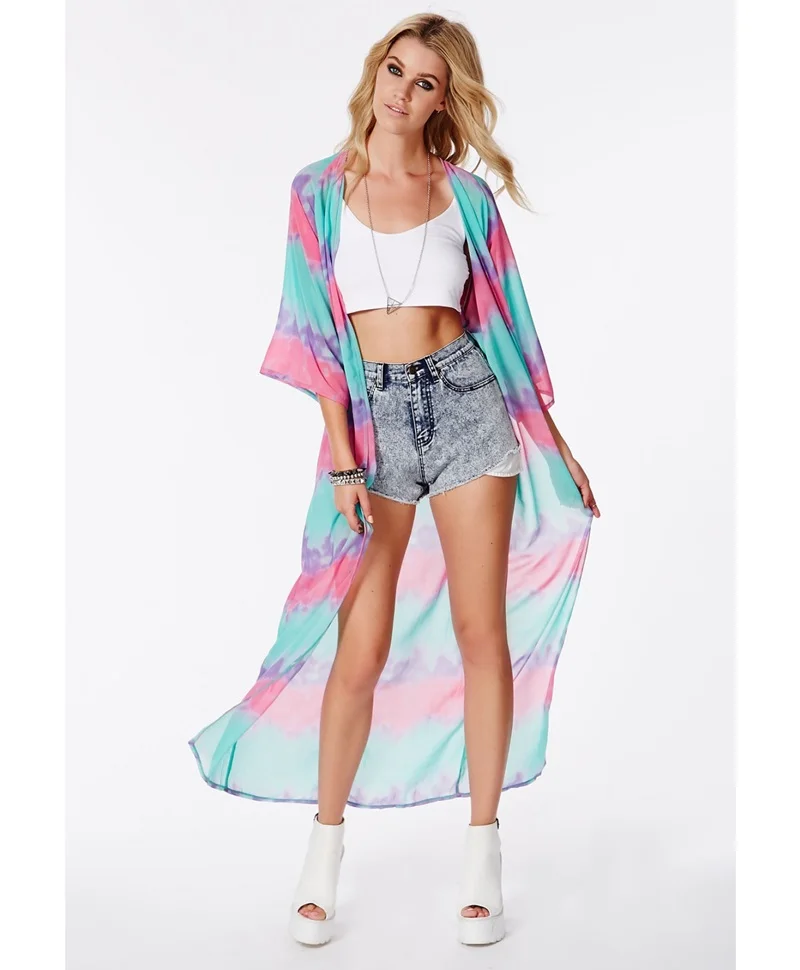 long sleeve beach kimono