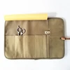 Custom Durable Waterproof Portable Multi-Purpose Traveling Salon Scissor Canvas And Leather Tool Roll