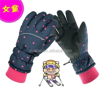 Wholesale Factory Custom Girl Children Winter Ski Gloves