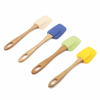wooden silicone spatula