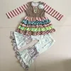 2017 new christmas multiple layers ruffle girls wholesale boutique clothing