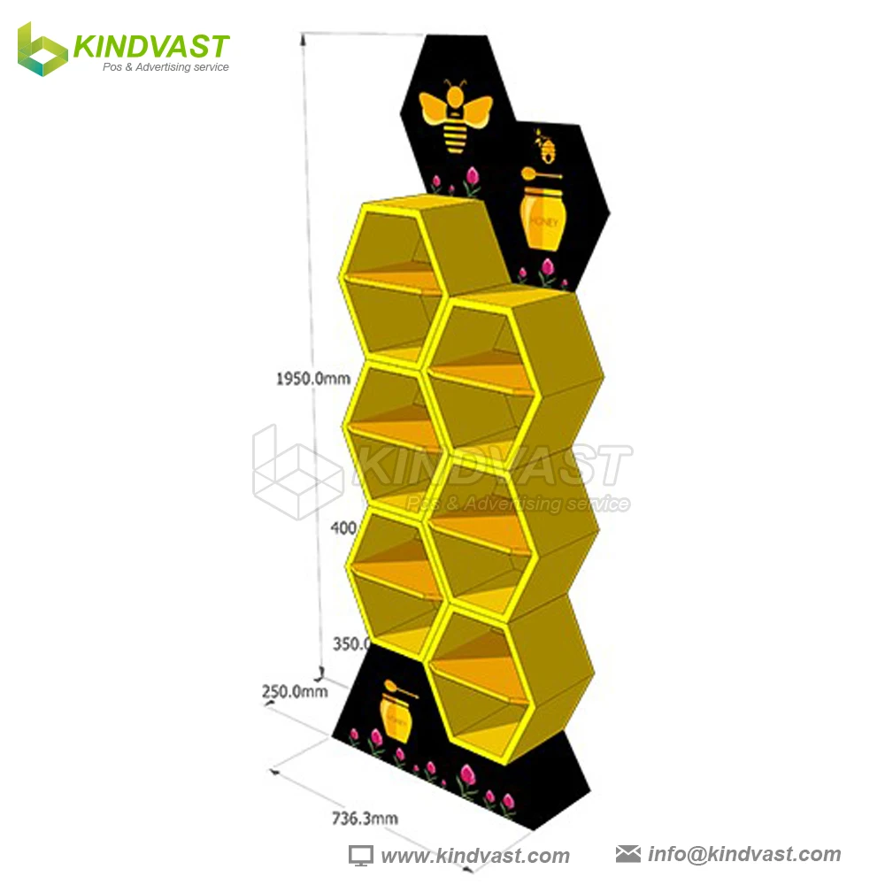 Cardboard Corrugated Pdq/pop Display For Honey Buy Custom Paper Floor