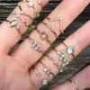 fashion 2018 new arrive various desing minimalist rings delicate rings tiny thin band gold opal fashion ring