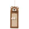 Cute Bear Shape Sisal Hanging Cat Scratcher Board With Cat Toy
