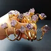 Unique!! Geode double stone bangle, double druzy stone bangle bracelet WT-B099