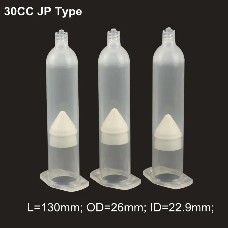JP Type 5CC 10CC 30CC 50CC Transparent Plastic Liquid Glue Dispensing Syringes Cylinder