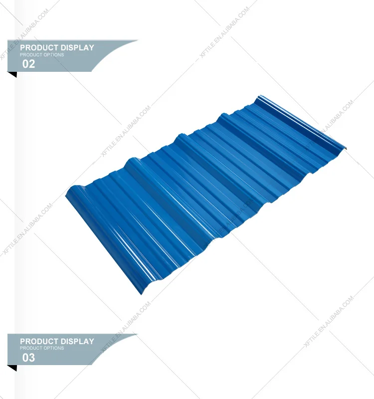 China supplier trapezoidal tile prepainted plastic building material