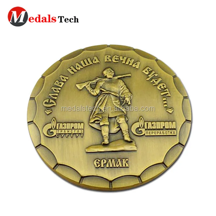 Cheap custom challenge 24k gold made metal dollar coin