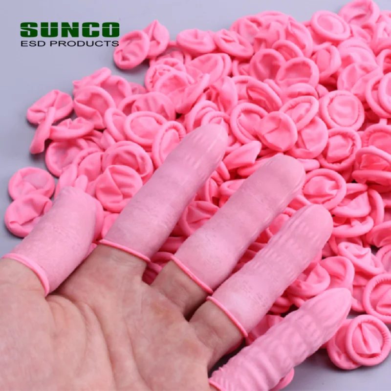 Malaysia Natural Latex Esd Pink Finger Cots For Semiconductor And Cleanroom Buy Cleanroom Esd