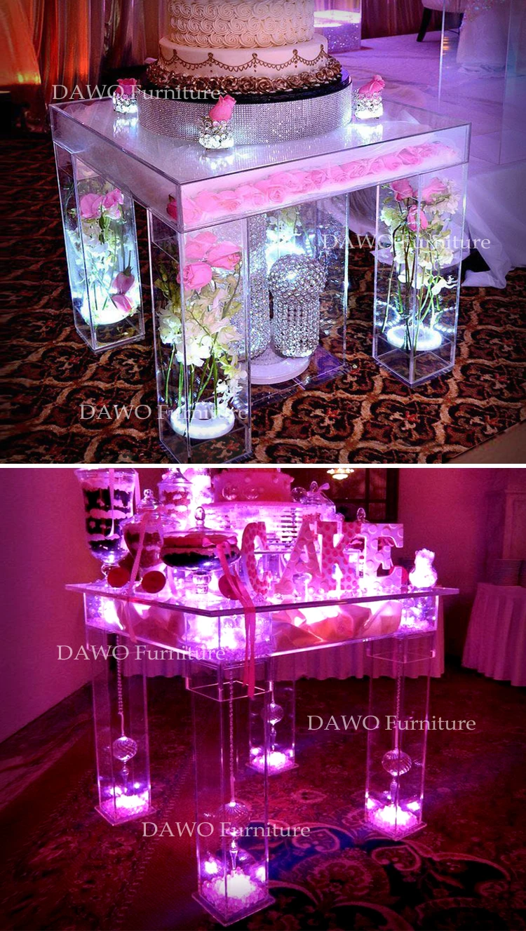 Wedding Crystal Decoration Rectangle Cake Banquet Tables - Buy Cake