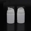 50ml white color press type snap on airless plastic lotion bottle with pump skin care cosmetic bottle plastic lotion bottles