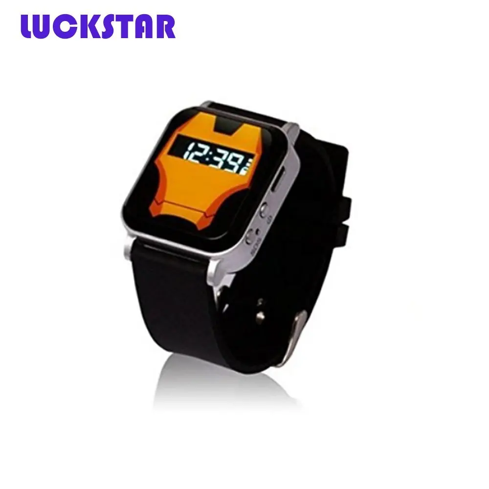 LUCKSTAR(TM) Dual GPS GSM Position SOS Emergency Tracker Smart Watch Wrist Watch For Kids Children Student (Black 1)