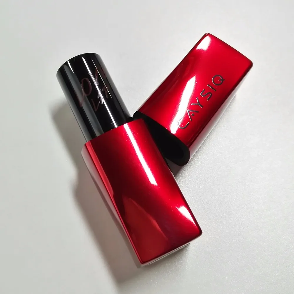 红色电镀空铝磁性口红管