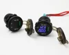 Waterproof QC 3.0 USB Charger Socket with Digital Voltmeter & Ammeter for Auto Car Boat Marine