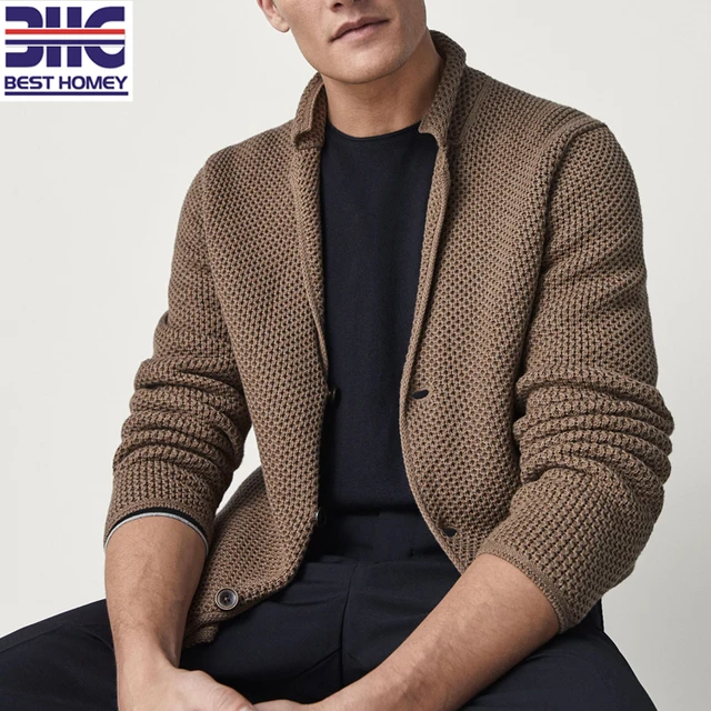 men brown sweater