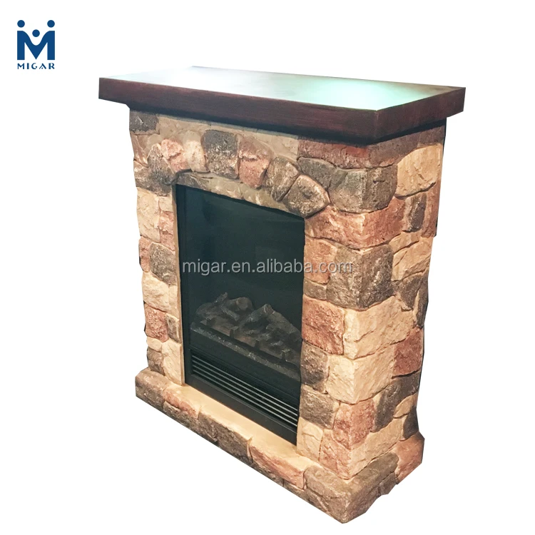 Freestanding Stone Fireplace In Home Used Buy Freestanding