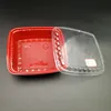650ML 1 compartment disposable microwave Plastic red food container
