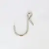 S Shaped Plated Utility Hooks 50PCS Per Bag Silver 2.5x48MM Hanging Hooks for Bathroom, Bedroom, Office and Kitchen
