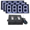 Hidly 12 Inch 7 Segment 3 Sets White LED Outdoor Waterproof Digital Gas Price Display--Complete Package w/ RF Remote Control
