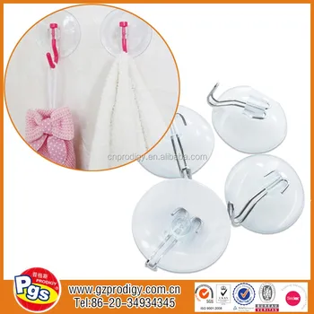 Wholesale Plastic Reusable Round Small Suction Hook,Suction Pads