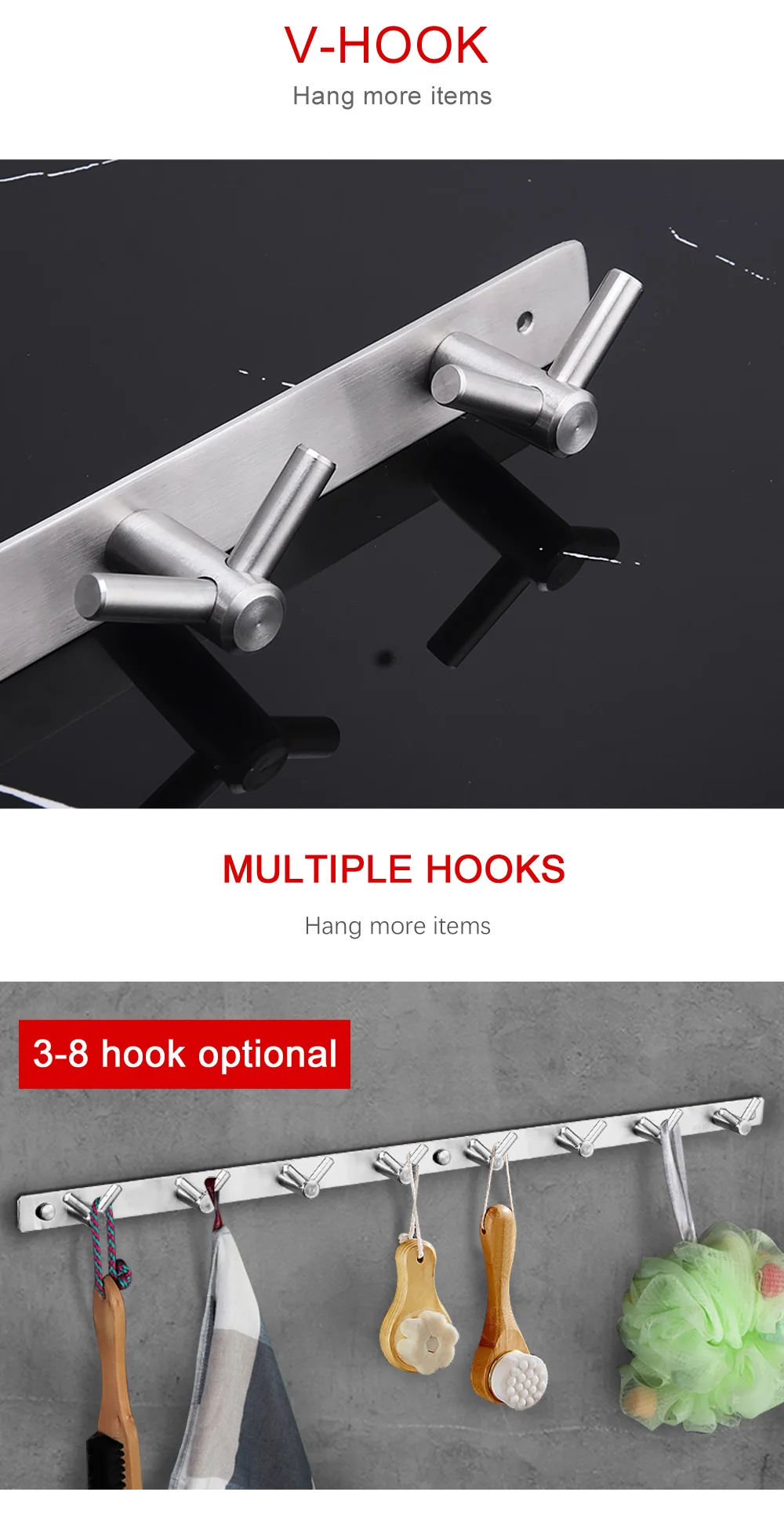 Decorative Wrought Iron Chrome Plating Threaded Flat Metal Vshape Row