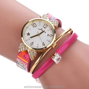 Brand Watches Women Casual Dress Crystal Leather Wrap Bracelet Watch Brand Watches Women Casual Dress Crystal Leather Wrap Bracelet Watch Las Clic Quartz Wrisches Mx384b