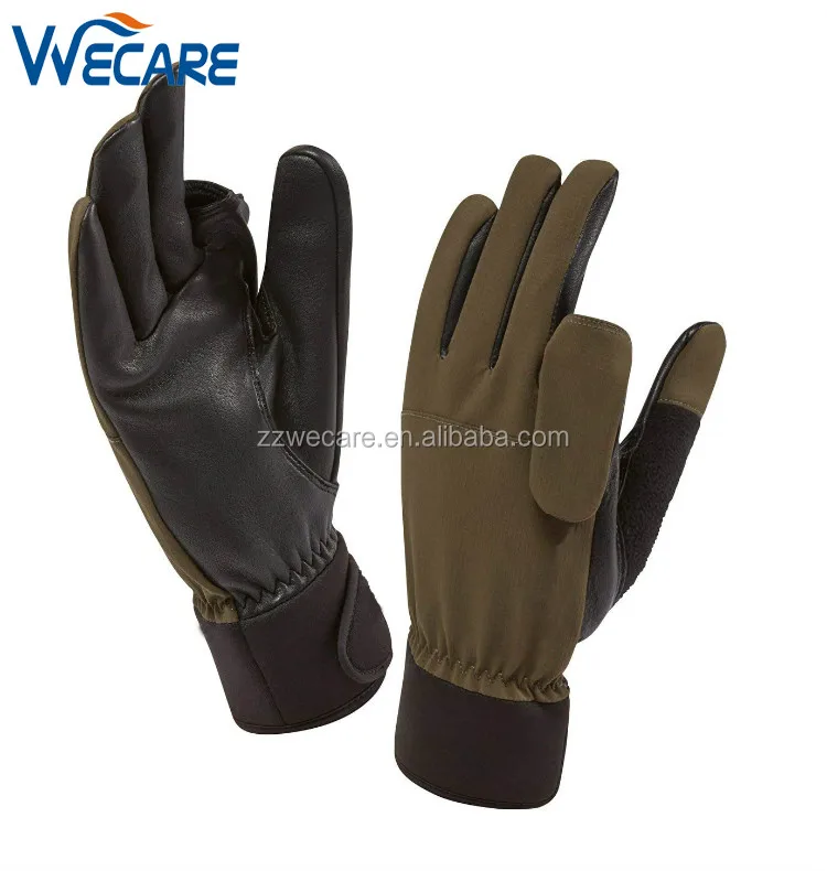 Fashion Work Man Driver Winter Hand Army Protection Motorcycle Leather Shooting Gloves