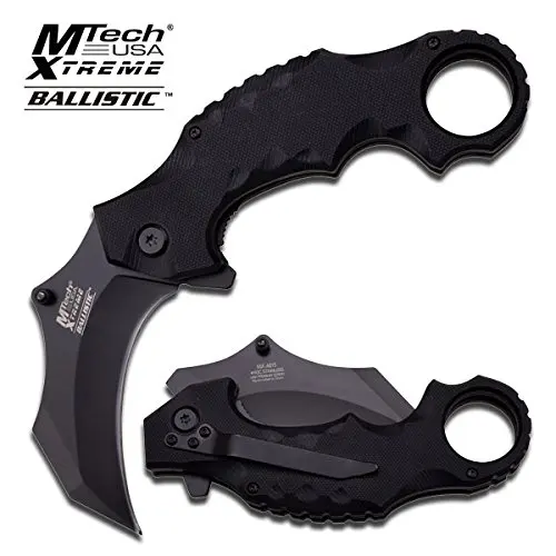 MX-A815BK MTECH K5HV6rBw XTREME BALLISTIC vZSdJnK BLACK HAWK KARAMBIT SPRING ASSISTED KNIFE ajsks ajskdkw dkkdwoqkd vmdka dauioa djas Mtech USA Xtreme BallisticSPRING ASSISTED KNIFE5" CLOSED LENGTH2.5" BLACK STAINLESS STEEL PLAIN BLADE3.5MM THICK