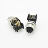 Ethernet 90 Degree shielded panel mount PCB 8-pin X code M12 connector
