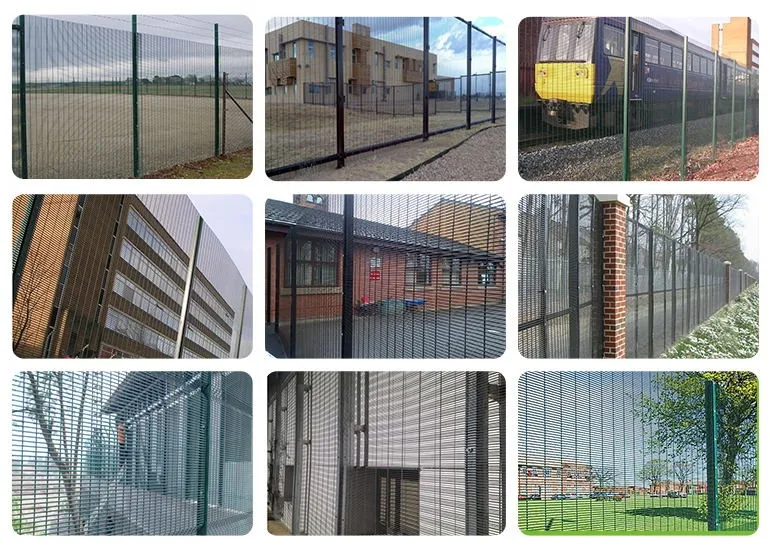 Metal steel  fence systems  rigid security 358 anti climb fence in new designs for building and safety use