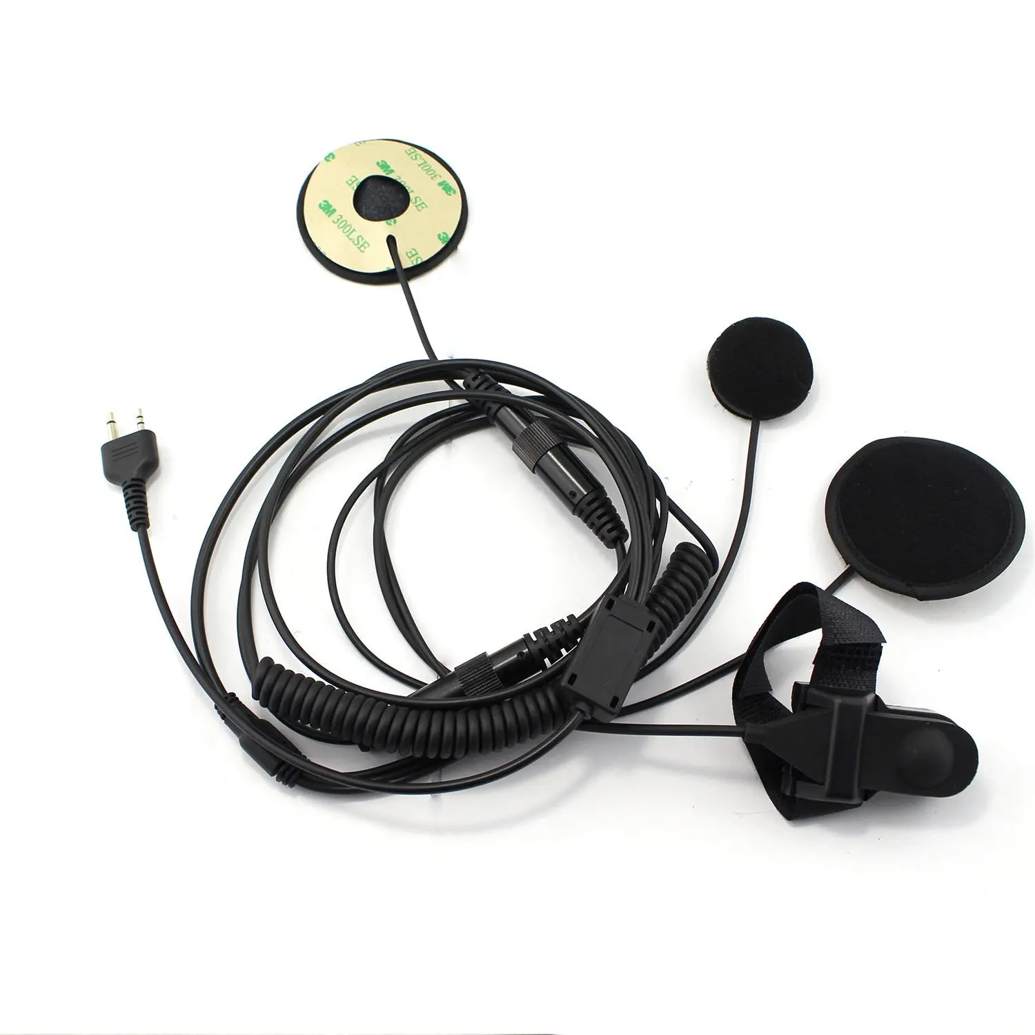 Get Quotations · GoodQbuy® 2 Pin Full Face Helmet Motorcycle Earphone Headphone with Microphone for