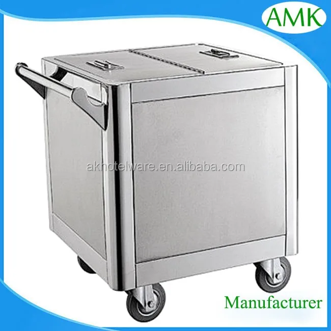 Stainless Steel Hot Food Transport Service Trolley Cart/food Warmer
