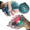 New Wholesale Upgraded Led Anti Stress Ball Squishy Light up Ball Anti Stress Toys for Kids Mesh Stress Grape Ball