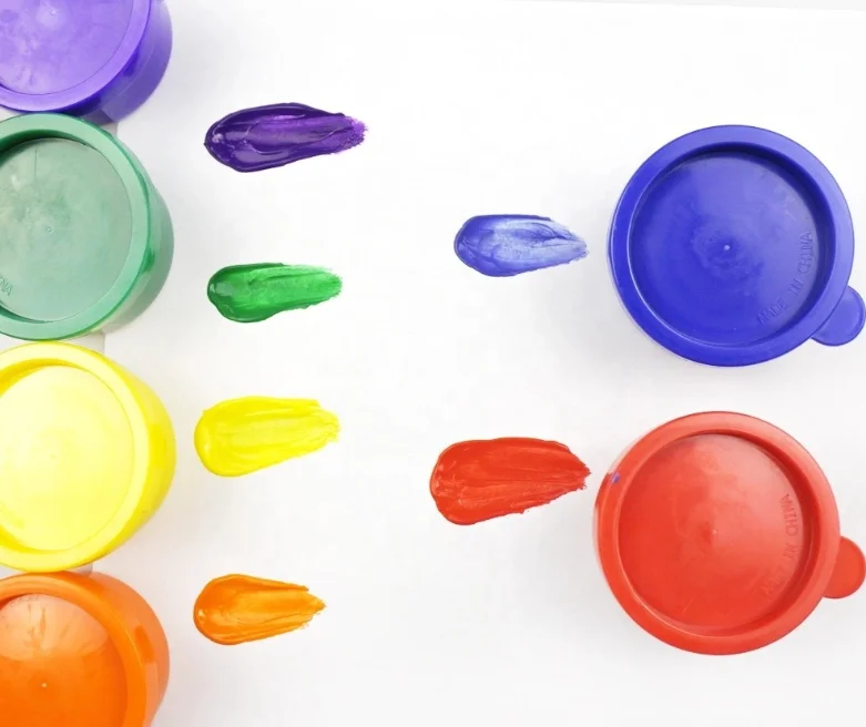 Nontoxic Promotional Kids Drawing Finger Paints 25ml Tube Diy Colorful