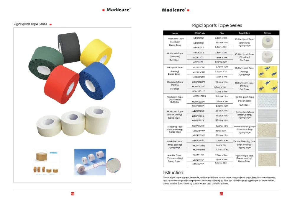 Viscose Rigid Strapping Sports Tape Rugby Ankle Microporous Glue