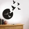 Creative 3D Wall Clock Modern Design Flying Bird Animal Escape Clock Time Flies Wall Art Decor Unique Living Room Decoration