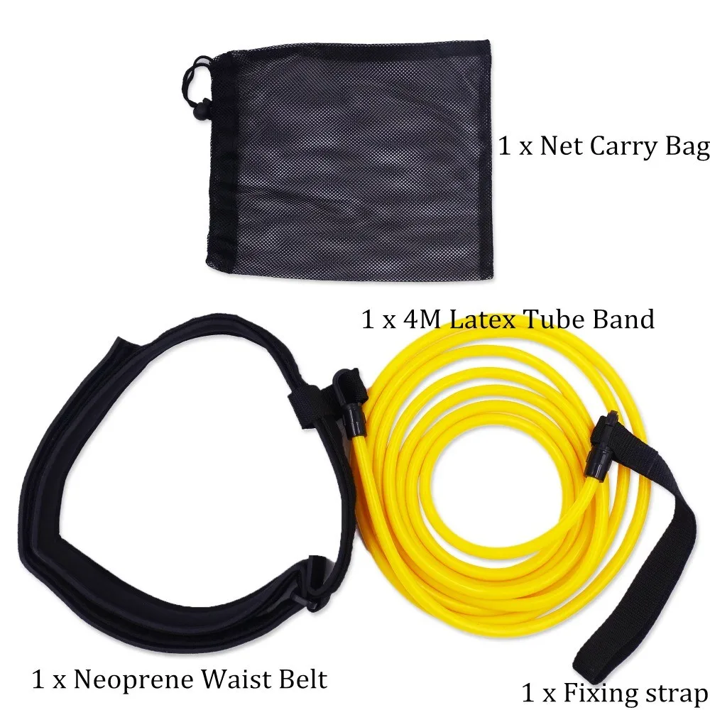 3m Swim Training Resistance Band With Adjustable Neoprene Belt Elastic